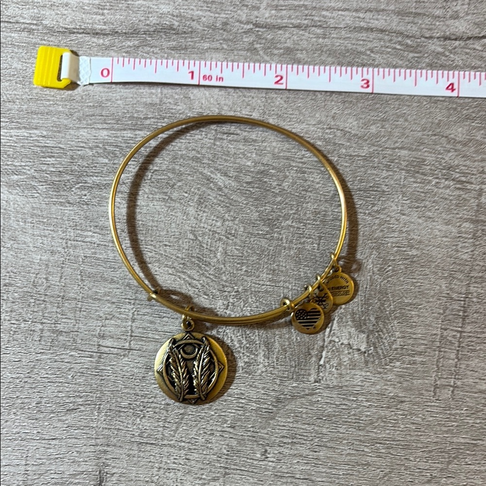 Alex and Ani Godspeed Gold Bangle Bracelet